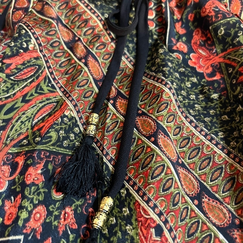 Karma Highway Halter Tie Neck Jumpsuit O/S Viscose Fabric Tassel Tie String - Picture 5 of 9